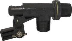 Control Devices - 3/4" Pipe, PVC, Angle Pattern-Single Seat, Mechanical Float Valve - 100 psi, MNPT End Connections - Caliber Tooling