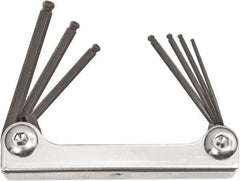 Bondhus - 7 Piece Fold-Up Ball End Hex Key Set - Hex Range 1/16 to 5/32", Protanium High Torque Steel - Caliber Tooling