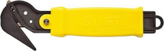 Swift Safety Cutter - Springback Safety Utility Knife - 2" Steel Blade, Yellow Nylon-6 Polyamide Handle, 1 Blade Included - Caliber Tooling