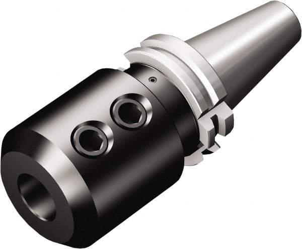 Sandvik Coromant - ISO40 Taper Shank 32mm Hole End Mill Holder/Adapter - 72mm Nose Diam, 105mm Projection, Through-Spindle & DIN Flange Coolant - Exact Industrial Supply