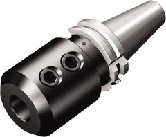 Sandvik Coromant - CAT40 Taper Shank 19.05mm Hole End Mill Holder/Adapter - 2.5591" Projection, Through-Spindle & DIN Flange Coolant - Exact Industrial Supply