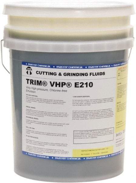 Master Fluid Solutions - Trim VHP E210, 5 Gal Pail Cutting & Grinding Fluid - Water Soluble, For Grinding, Drilling, Gundrilling, Gunreaming - Caliber Tooling