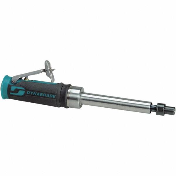 Dynabrade - 1/4" Collet, Straight Handle, Air Extended Length Die Grinder - 25,000 RPM, Front Exhaust, 20 CFM, 0.4 hp, 90 psi, 1/4" Inlet - Caliber Tooling