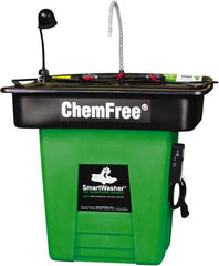 CRC - Free Standing Water-Based Parts Washer - 25 Gal Max Operating Capacity, Plastic Tank, 42" Long x 48" Wide - Caliber Tooling