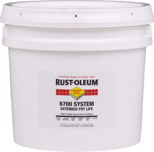 Rust-Oleum - 2 Gal Pail Dunes Tan Epoxy Floor Coating - 100 Sq Ft/Gal Coverage, <100 g/L g/L VOC Content, Low Odor & Low VOC - Caliber Tooling