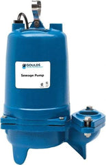 Goulds Pumps - 2 hp, 200 Amp Rating, 200 Volts, Single Speed Continuous Duty Operation, Sewage Pump - 3 Phase, Cast Iron Housing - Caliber Tooling