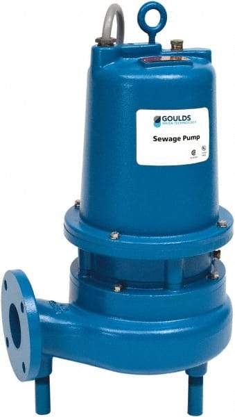 Goulds Pumps - 5 hp, 460 Amp Rating, 460 Volts, Single Speed Continuous Duty Operation, Sewage Pump - 3 Phase, Cast Iron Housing - Caliber Tooling