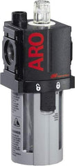 ARO/Ingersoll-Rand - 1/4" NPT, 150 Max psi Compact Modular Lubricator - Polycarbonate Bowl, Aluminum Body, 51 CFM, 125°F Max Temp, 2.2 Long x 2.24" Wide x 5.98" High - Caliber Tooling