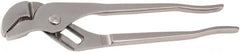 Aven - 9-1/2" OAL, 1-1/4" Max Capacity, 25mm Jaw Length x 1/4" Jaw Width, 4 Position Groove Joint Tongue & Groove Pliers - Serrated Angled Jaws, Angle Head, Stainless Steel Handles - Caliber Tooling