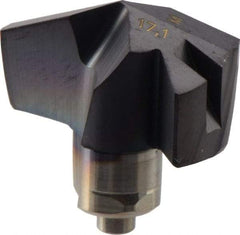 Iscar - Series ICM, 17.09mm Diam Grade IC908 140° Replaceable Drill Tip - Carbide, TiAlN Finish, 17 Seat Size - Caliber Tooling