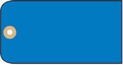 NMC - 1-7/8" High x 3-3/4" Long, Safety & Facility Blank Tag - 1 Side, Dark Blue Cardstock - Caliber Tooling