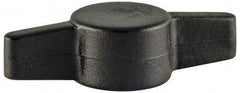 Made in USA - Tee Plastic Thumb Screw - 1" OAL, 1" Head Diam x 1/4" Head Height - Caliber Tooling