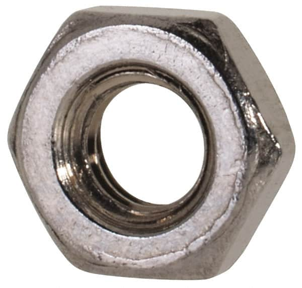 Value Collection - M3x0.50 Metric Coarse Stainless Steel Right Hand Hex Jam Nut - 5.5mm Across Flats, 1.8mm High, Uncoated - Caliber Tooling