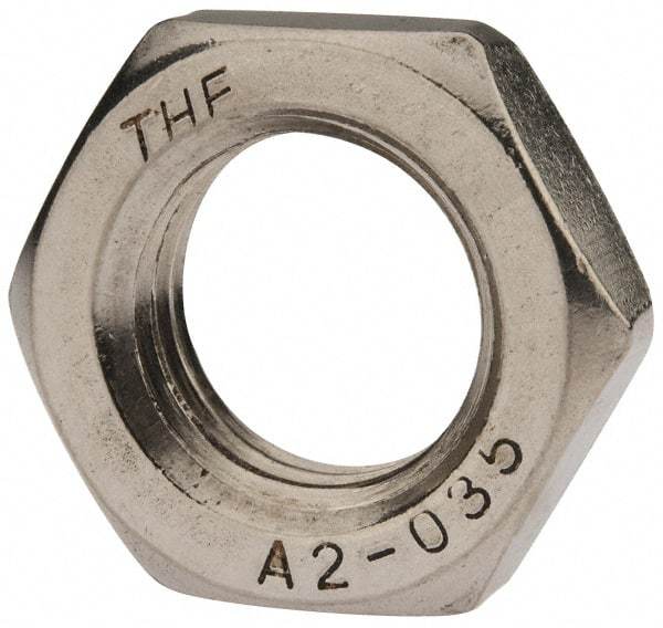 Value Collection - M24x3.00 Metric Coarse Stainless Steel Right Hand Hex Jam Nut - 36mm Across Flats, 12mm High, Uncoated - Caliber Tooling