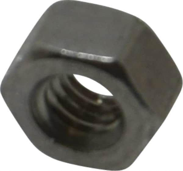 Value Collection - M4x0.70 Metric Coarse Stainless Steel Right Hand Heavy Hex Nut - 7mm Across Flats, 4mm High, Uncoated - Caliber Tooling