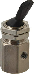 Specialty Mfr - 10-32 Non Exhaust Toggle Valve - 0.1 CV Rate, 150 Max psi, Detented Actuator - Caliber Tooling