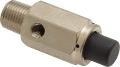 Specialty Mfr - 1/8M Non Exhaust Push Button Valve - 0.15 CV Rate, 150 Max psi, Normally Closed Actuator - Caliber Tooling