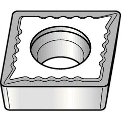 Kennametal - CCMT32.52 UF Grade KCP10B Carbide Turning Insert - TiOCN Finish, 80° Diamond, 3/8" Inscr Circle, 5/32" Thick, 1/32" Corner Radius - Caliber Tooling