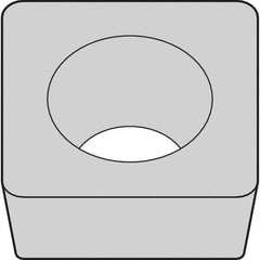 Kennametal - SCMW433 NONE Grade KCK20B Carbide Turning Insert - TiOCN Finish, 90° Square, 1/2" Inscr Circle, 3/16" Thick, 3/64" Corner Radius - Caliber Tooling