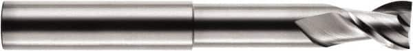 RobbJack - 1", 1" LOC, 1" Shank Diam, 6" OAL, 2 Flute, Solid Carbide Square End Mill - Single End, Diamond-Like Carbon (DLC) Finish, Spiral Flute, 40° Helix, Centercutting, Right Hand Cut, Right Hand Flute, Series FM-201 - Caliber Tooling