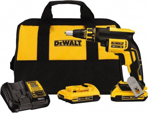 DeWALT - 20 Volt Lithium-Ion Battery Pistol Grip Cordless Screwdriver - 4,400 RPM, 266 In/Lb Torque - Caliber Tooling