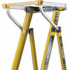 Werner - Ladder Podium Gate - Yellow, Use with Podium Ladders - Caliber Tooling