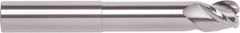 RobbJack - 1", 3 Flute, Single End, Solid Carbide, 0.09" Corner Radius End Mill - 6" OAL, 40° Helix, Right Hand Flute, 1" LOC, Right Hand Cut, 4" Extended Reach - Caliber Tooling