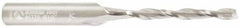 Amana Tool - 1/8" Cutting Diam x 1-1/8" Length of Cut, 2 Flute, Upcut Spiral Router Bit - Uncoated, Right Hand Cut, Solid Carbide, 2-1/2" OAL x 1/4" Shank Diam, Flute, 30° Helix Angle - Caliber Tooling