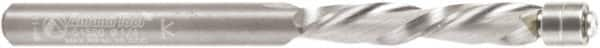 Amana Tool - 1/4" Cut Diam, 1-1/4" Length of Cut, 2 Flute Flush Trim Edge Profile Router Bit - Solid Carbide, 1/4" Shank Diam, 1-1/4" Shank Length, 3-5/16" OAL, Uncoated - Caliber Tooling