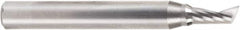 Amana Tool - 3/16" Cutting Diam x 3/8" Length of Cut, 1 Flute, Upcut Spiral Router Bit - Uncoated, Right Hand Cut, Solid Carbide, 2" OAL x 1/4" Shank Diam, 30° Helix Angle - Caliber Tooling