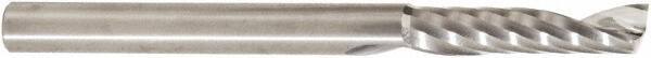 Amana Tool - 1/4" Cutting Diam x 1-1/16" Length of Cut, 1 Flute, Upcut Spiral Router Bit - Uncoated, Right Hand Cut, Solid Carbide, 3" OAL x 1/4" Shank Diam, 30° Helix Angle - Caliber Tooling