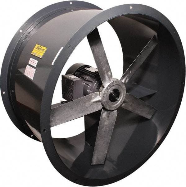 Americraft - 1/2 hp 18" Explosion Proof Direct Drive Tube Axial Duct Fan - 4,150 CFM at 0 Static Pressure, 1,725 RPM, Single Phase - Caliber Tooling