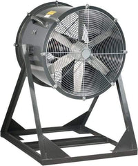 Americraft - 24" Blade, 1 hp, 7,400 CFM, Medium Floor Stand Industrial Circulation Fan - Floor Stand, 115/230 Volts, 1 Speed - Caliber Tooling