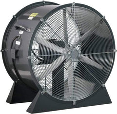 Americraft - 24" Blade, 1 hp, 7,400 CFM, Low Floor Stand Industrial Circulation Fan - Floor Stand, 115/230 Volts, 1 Speed - Caliber Tooling