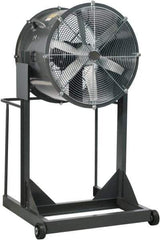 Americraft - 30" Blade, 3/4 hp, 10,400 CFM, High Floor Stand Industrial Circulation Fan - Floor Stand, 230/460 Volts, 1 Speed - Caliber Tooling