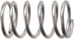 Compression Spring: 1.937″ OD, 5-1/2″ Free Length 4.88 mm Wire Dia, 342.45 N Max Load, Stainless Steel