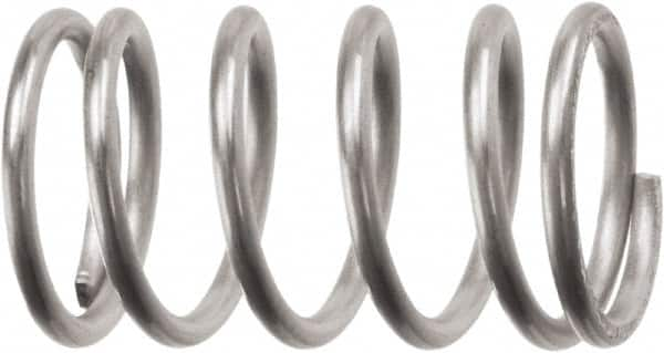 Associated Spring Raymond - 31.12mm OD, 4.11mm Wire, 1-1/2" Free Length, Compression Spring - 198.5 Lb Spring Rating, 358.8 N Max Work Load, Stainless Steel - Caliber Tooling