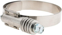 Made in USA - 2-1/4 to 3-1/8" Diam, Stainless Steel Auto-Adjustable Worm Drive Clamp - 5/6" Wide - Caliber Tooling