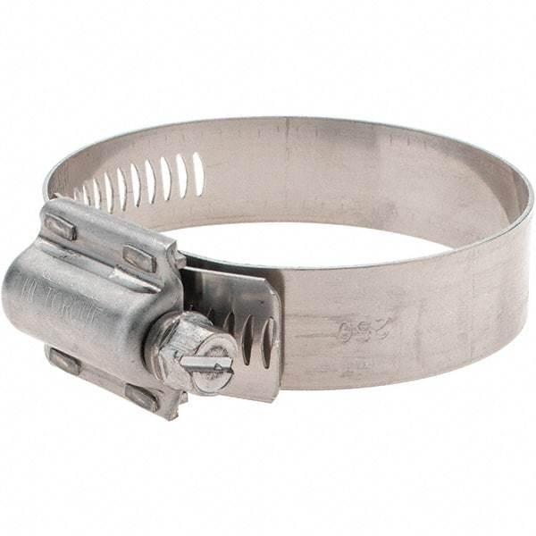 Made in USA - 1-3/4 to 2-5/8" Diam, Stainless Steel High Torque Worm Drive Clamp - Caliber Tooling