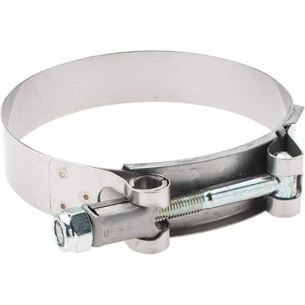 Made in USA - Bolt Clamps Type: T-Bolt Hose Clamp Minimum Diameter (Decimal Inch): 3.2500 - Caliber Tooling