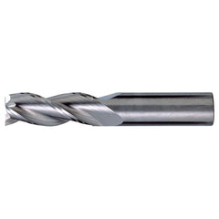 5/8″ × 5/8″ × 3/4″ × 3″ RHS / RHC Solid Carbide 3-Flute Square End High-Performance End Mill for Aluminum - TiCN - Exact Industrial Supply