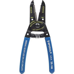 Imperial - 30 to 22 AWG Capacity Wire Stripper/Cutter - 6" OAL, Hardened Steel with Cushion Grip Handle - Caliber Tooling