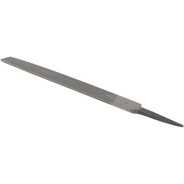 Value Collection - 8" Long, Smooth Cut, Half Round American-Pattern File - Double Cut, 7/32" Overall Thickness - Caliber Tooling