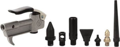 Value Collection - 8 Piece Aluminum Body Air Gun Kit - 1/4 NPT Inlet, 150 Max psi, Aluminum Hose - Caliber Tooling