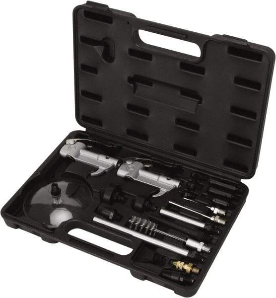 Value Collection - 21 Piece Aluminum Body Air Gun Kit - 1/4 NPT Inlet, 150 Max psi, Aluminum Hose - Caliber Tooling