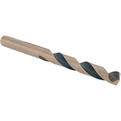 Made in USA - 21/64" High Speed Steel, 135° Point, Round with Flats Shank Maintenance Drill Bit - Caliber Tooling