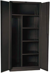 Hallowell - 4 Shelf Combination Storage Cabinet - Steel, 36" Wide x 24" Deep x 78" High, Gray - Caliber Tooling