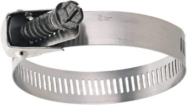 IDEAL TRIDON - SAE Size 188, 2 to 12-1/4" Diam, Stainless Steel Quick Release Worm Drive Clamp - 9/16" Wide, Material Grade 200/410, Series 58 - Caliber Tooling