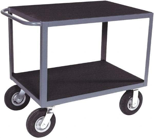 Jamco - 1,200 Lb Capacity, 48" Wide x 30" Long x 30" High Instrument Cart - 2 Shelf, Steel, 2 Rigid/2 Swivel Casters - Caliber Tooling