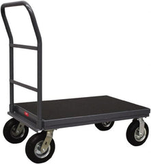 Jamco - 1,200 Lb Capacity Steel Platform Truck - Steel Deck, 30" OAW, 60" Platform Length, Mold-On-Rubber Casters - Caliber Tooling